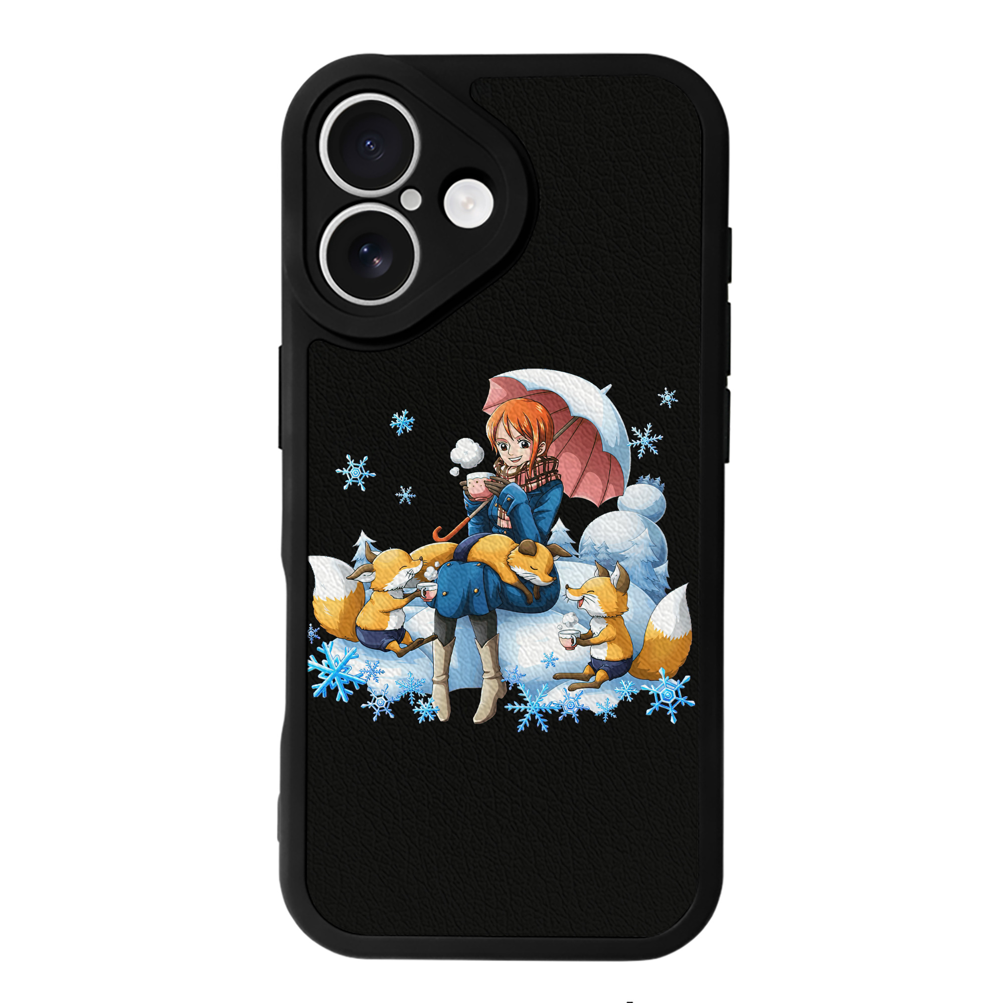 （画像用） ワンピース ナミ ONE PIECE Nami 【iPhone 16シリーズ対応】シリコンスマホケース（レザー調） 材質：シリコン